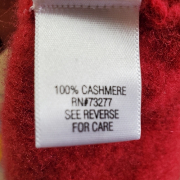 Apt 9.100% Cashmere  Red Long Sleeves Top/Size L.    3/$40 - Picture 4 of 5